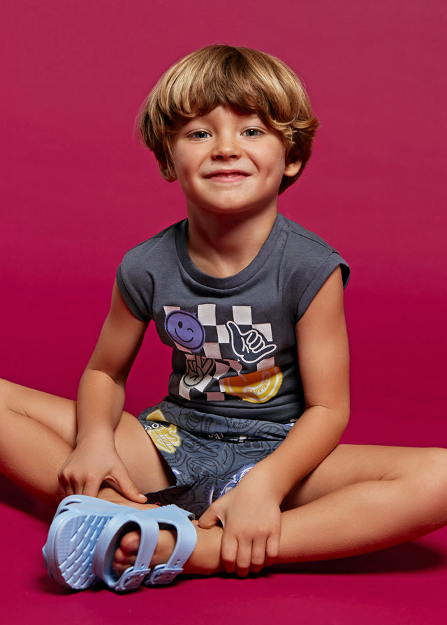 set doppia shirt giro e manica corta